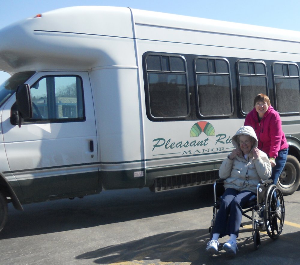 The Pleasant Ridge Manor van is out and about all the time!